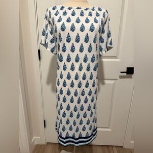 Cabana Life Blue and White Delray Shift Dress